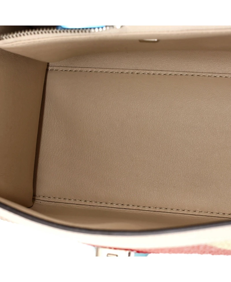 Pre-Owned Salvatore Ferragamo Medium Boxyz Top Handle Bag Leather with Strpe Cord