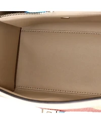 Pre-Owned Salvatore Ferragamo Medium Boxyz Top Handle Bag Leather with Strpe Cord