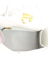 Pre-Owned Balenciaga Small Hourglass Top Handle Bag Embossed Leather