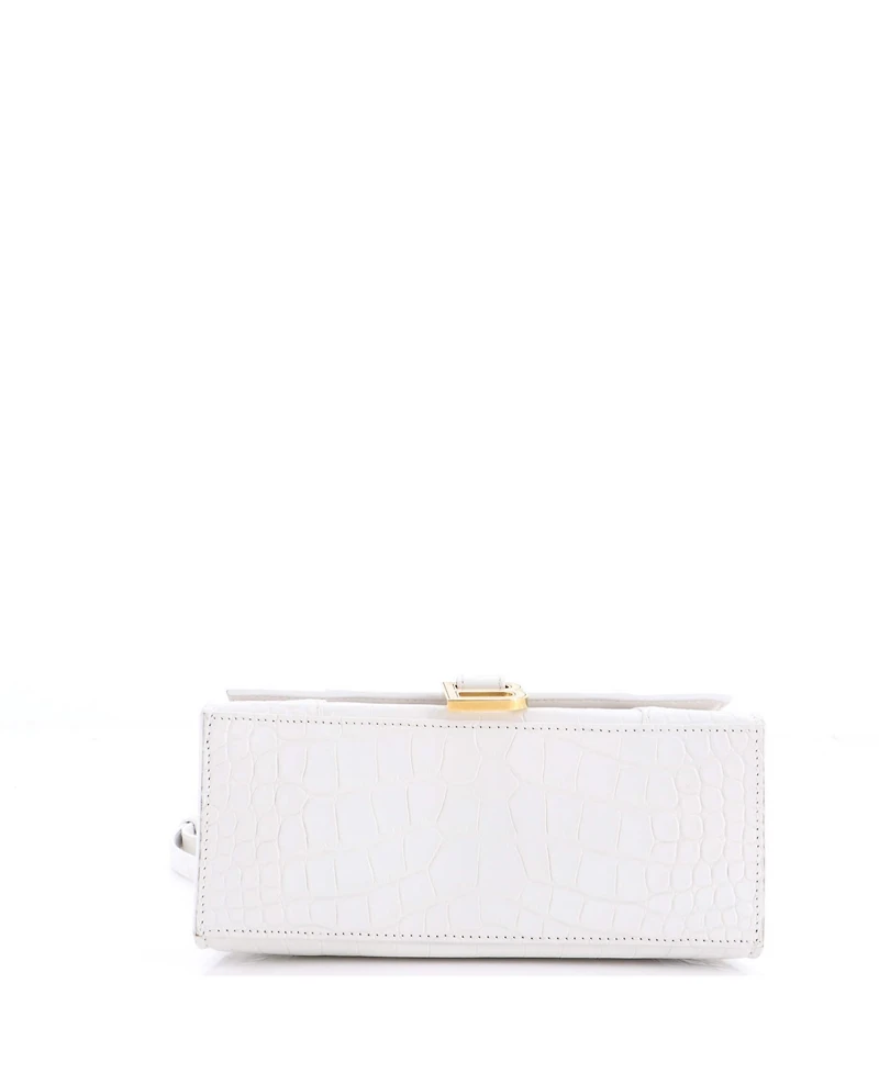 Pre-Owned Balenciaga Small Hourglass Top Handle Bag Embossed Leather