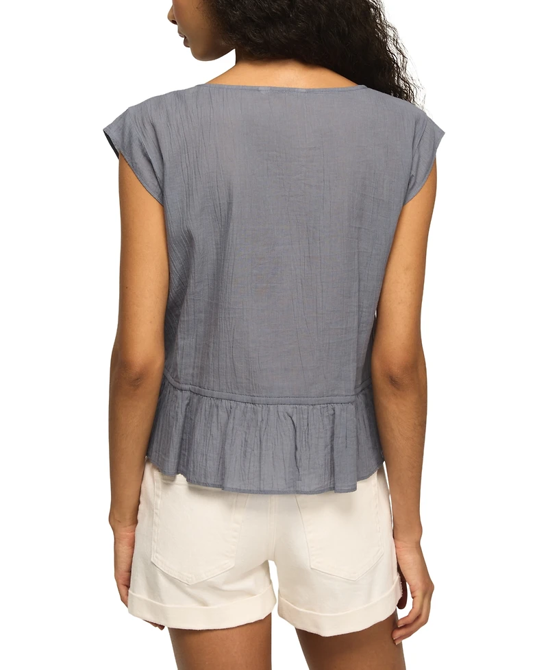 Lucky Brand Women's Square Neck Cotton Top