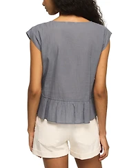 Lucky Brand Women's Square Neck Cotton Top