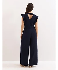 Phase Eight Women's Kallie Frill V-Neck Jumpsuit