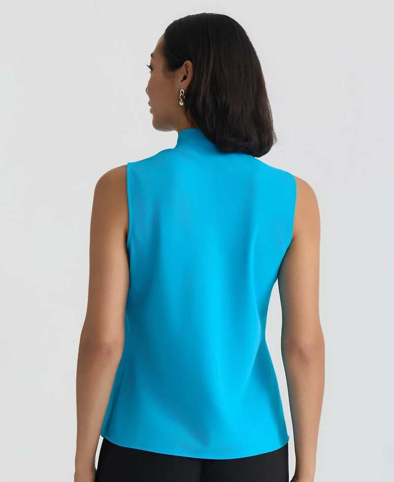 Kasper Women's Sleeveless Tie-Neck Top, Regular & Petite