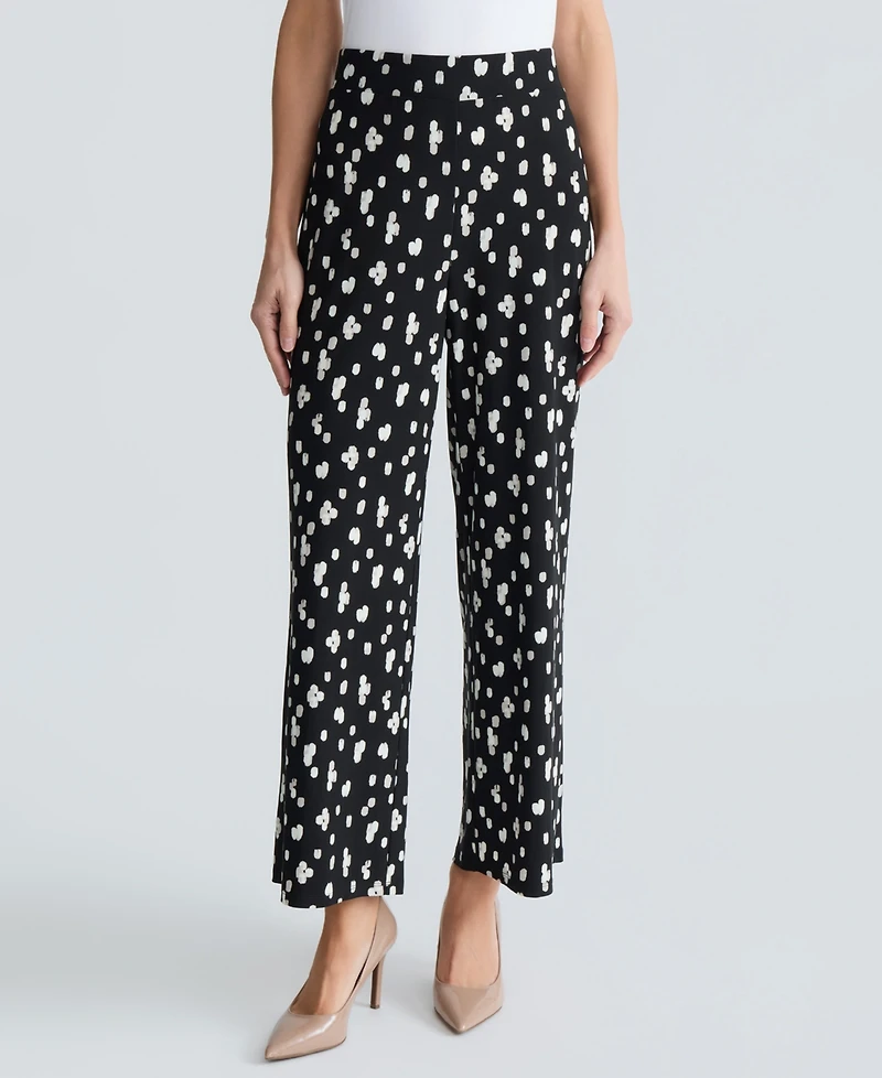 Kasper Women's Printed Wide-Leg Pants