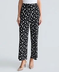 Kasper Women's Printed Wide-Leg Pants