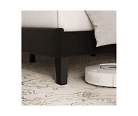 gaomon Bed Frame, Upholstered Platform Bed with Adjustable Vertical Channel Tufted Headboard, No Box Spring Needed, Easy Assembly