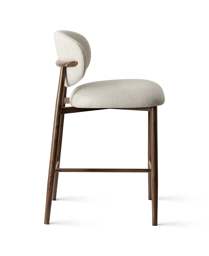 Maison Boucle Set of 2 Counter Height Stools for Home Bar, 25.5" Seat