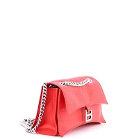 Pre-Owned Balenciaga Small Crush Chain Flap Bag Leather