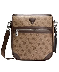 Guess Men's Milano Monogram Pattern Crossbody Bag