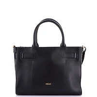 Pre-Owned Versace Large Palazzo Medusa Belted Convertible Tote Leather