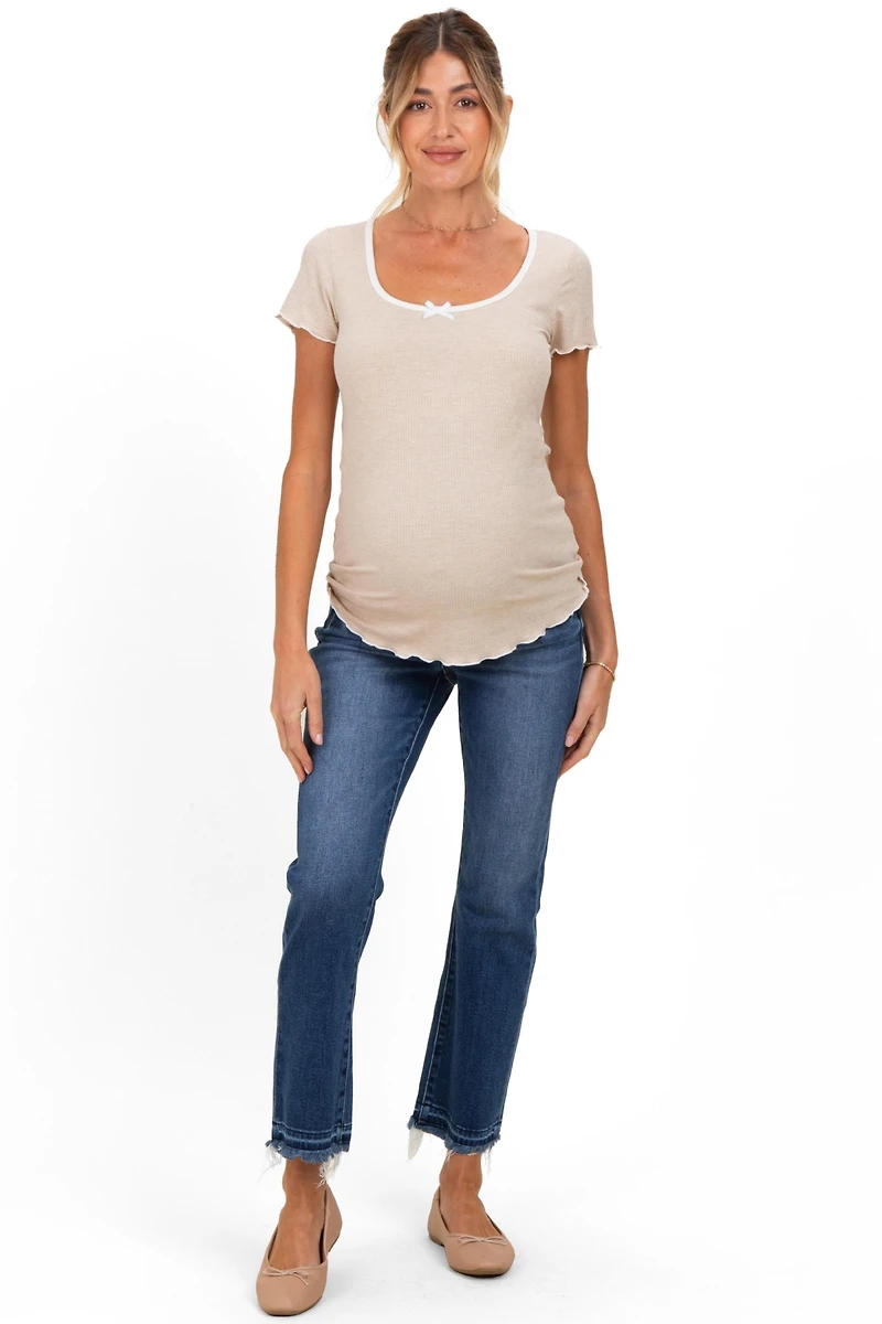Pinkblush Maternity Navy Released Hem Cropped Straight Leg Jeans