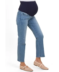 Pinkblush Maternity Blue Ankle Slim Straight Leg Jeans