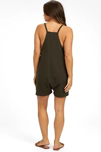 Pinkblush Maternity Olive Basic V-Neck Romper