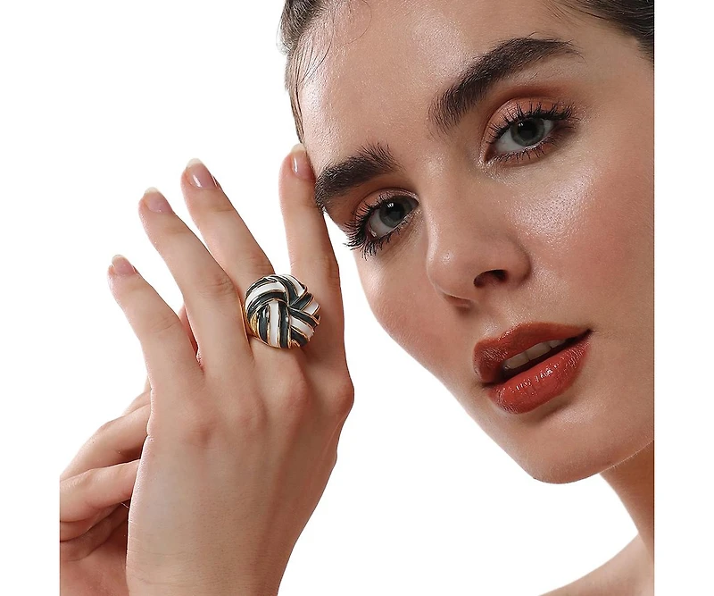 Sohi Women's The Candy Swirl Statement Ring