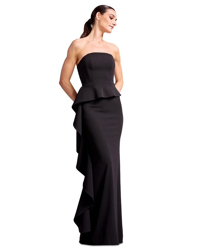 Dress the Population Women's Strapless Sheath Gown