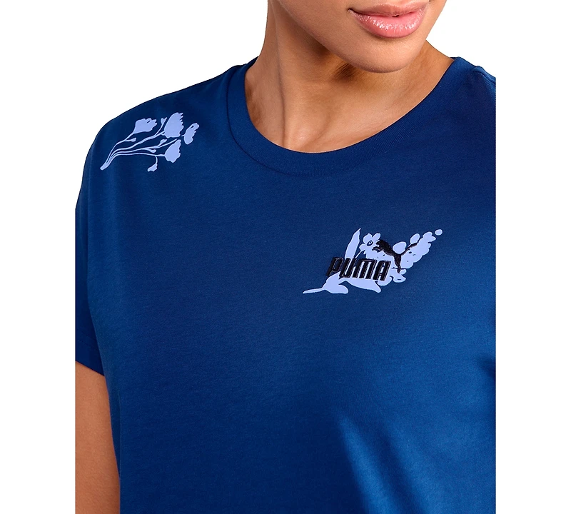 Puma Women's Floral Graphic Crewneck Short-Sleeve T-Shirt
