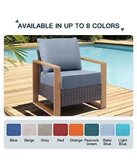 Gymojoy PlushCore 6-Piece Deep Seating Outdoor Lounge Chair Thick Cushion Set (3-Set)