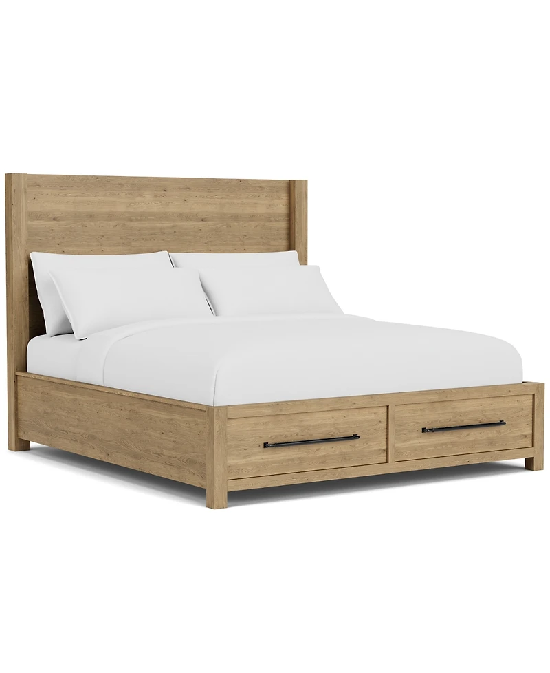 Davie Queen Storage Panel Bed