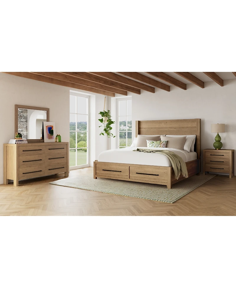 Davie 3-Pc. King Storage Bedroom Set (Panel Bed