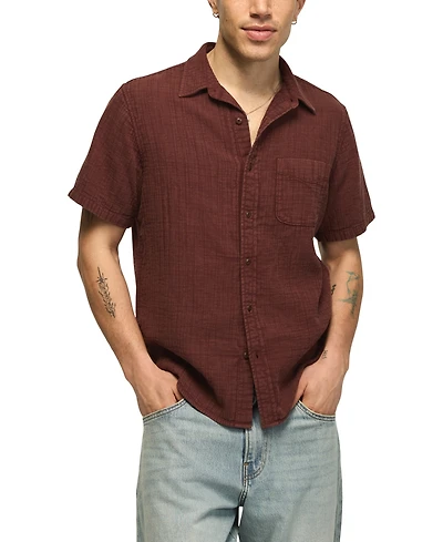 Lucky Brand Men's Double Gauze Short-Sleeve Shirt