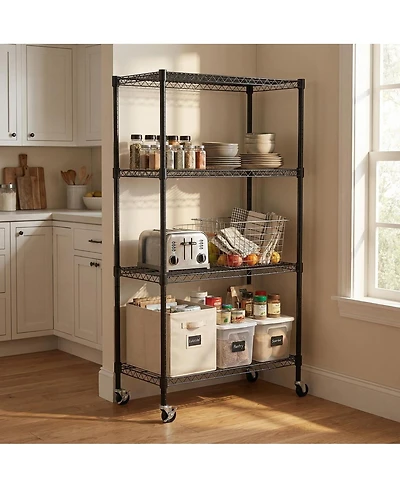 Streamdale Furniture 4 Tier Adjustable Heavy Duty Wire Shelving Unit