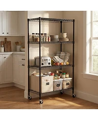 Streamdale Furniture 4 Tier Adjustable Heavy Duty Wire Shelving Unit