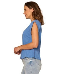 Democracy Women's Crewneck Pleated Top
