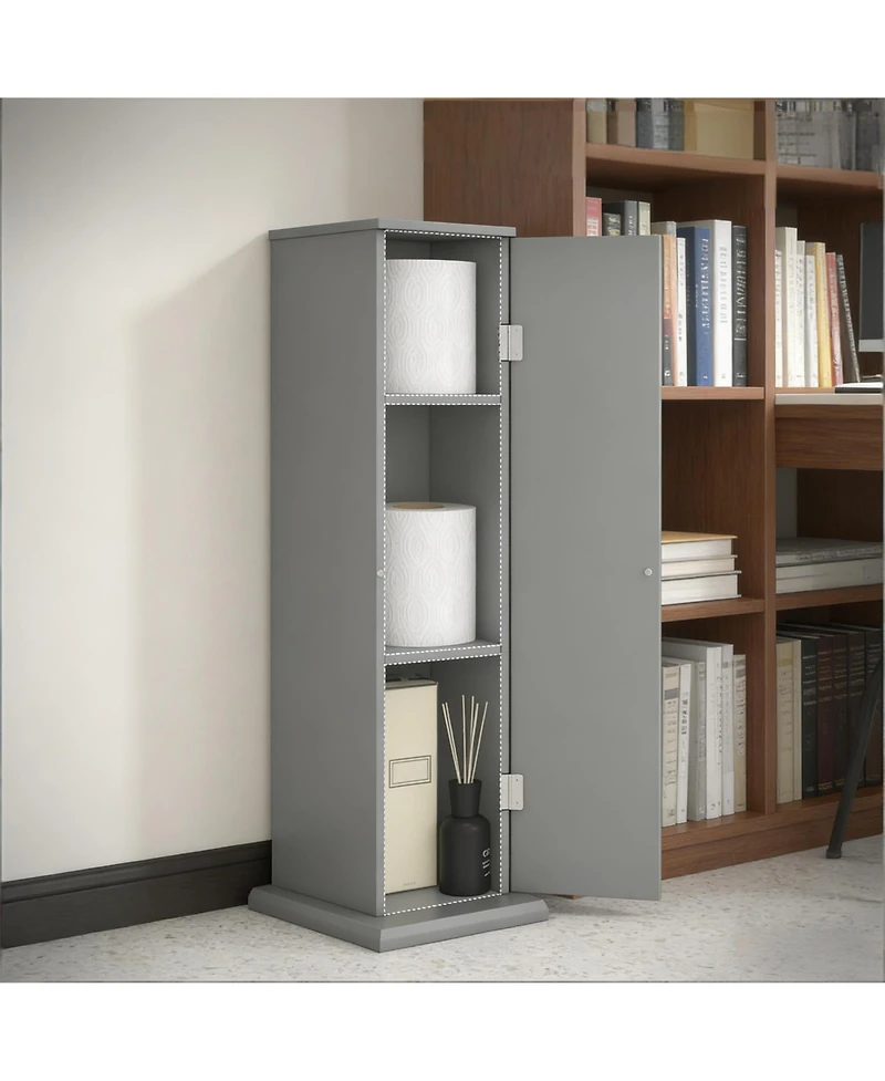 Clihome 3-Tier Corner Cabinet - Modern Rustic Toilet Paper Storage for Bathroom Kitchen