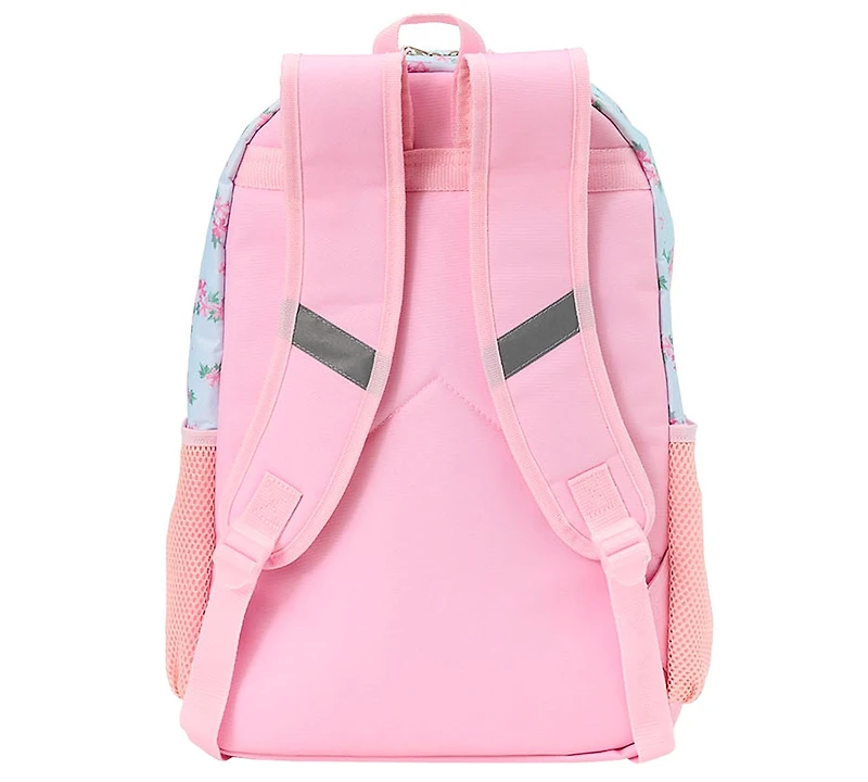 Rainbow Sugar Girls' Floral Backpack, Lunch Box, Pencil Case, Water Bottle and Carabiner, 5-Piece Set