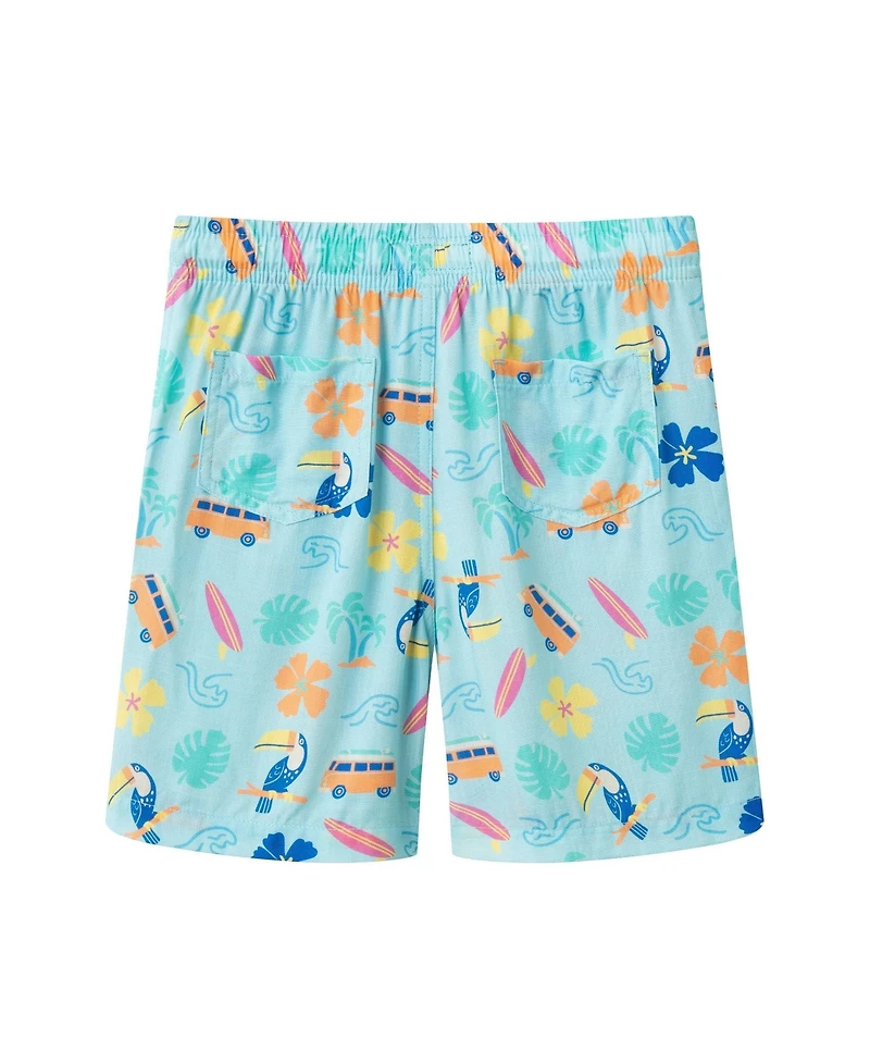 Andy & Evan Toddler Boys Beach Print Buttondown and Shorts Set