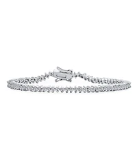 Bling Jewelry Modern Delicate Cubic Zirconia 2 Prong set Cz Liquid Thin Tennis Bracelet 7 Inch