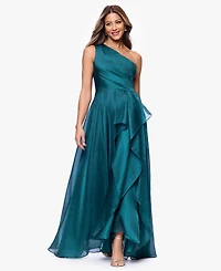 Xscape Petite One Shoulder A-Line Long Dress
