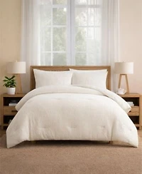 Laundry Stone Washed Cotton Waffle 3 Piece Comforter Sets