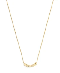Coach Gold Signature Coach Cube Necklace