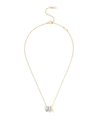 Coach Faux Stone Signature Tearose Rondelle Necklace