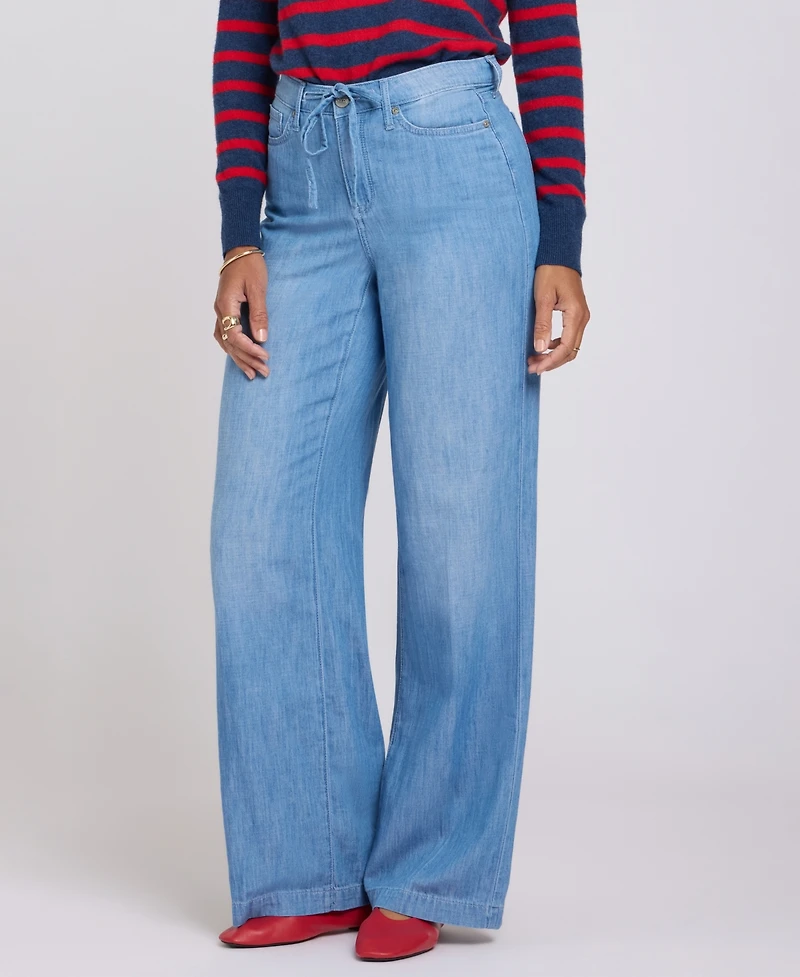 Nydj Women's Teresa Wide-Leg Jeans with Drawstring Waist