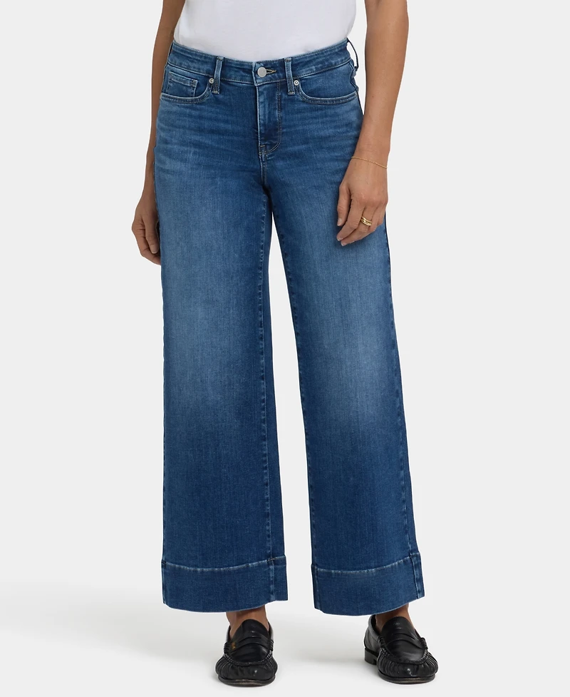 Nydj Women's Teresa Wide-Leg Ankle Jeans with Wide Hems