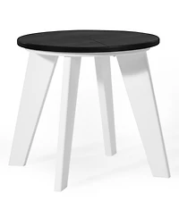 WestinTrends Hdpe Plastic Outdoor Round Adirondack Patio Side Table