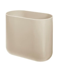iDesign Small Plastic 1.9 Gallon Oval Bathroom Trash Can, 2-Pack
