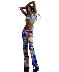 Desigual Women's Fluid Water Print Trousers