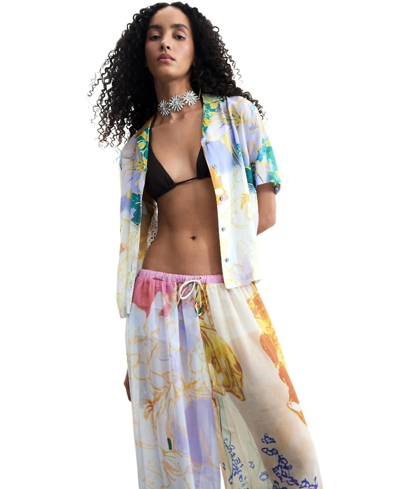 Desigual Women's Long floral print trousers