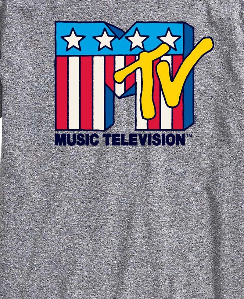 Airwaves Men's Mtv Usa Flag Short-Sleeve Graphic T-Shirt