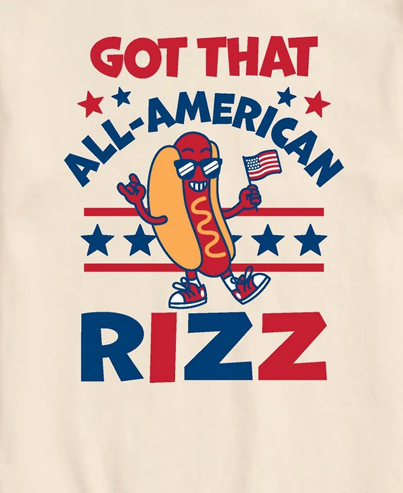 Airwaves Men's All American Rizz Hotdog Short-Sleeve Graphic T-Shirt