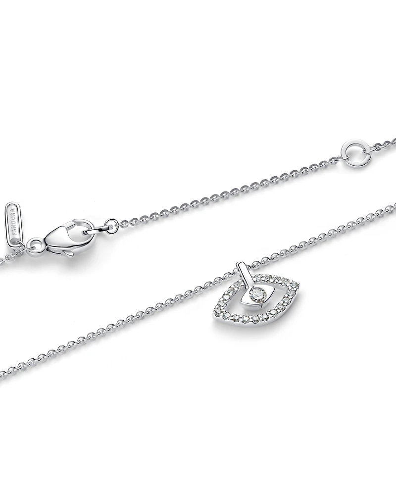 Pandora Talisman Sterling Silver Lab-Grown Diamond Evil Eye Pendant Necklace