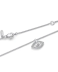 Pandora Talisman Sterling Silver Lab-Grown Diamond Evil Eye Pendant Necklace