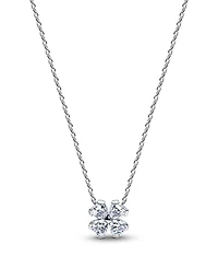 Pandora Sparkling Lucky Clover Pendant Necklace
