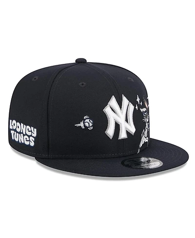New Era Men's Navy New York Yankees Looney Tunes Bugs Bunny 9FIFTY Snapback Hat