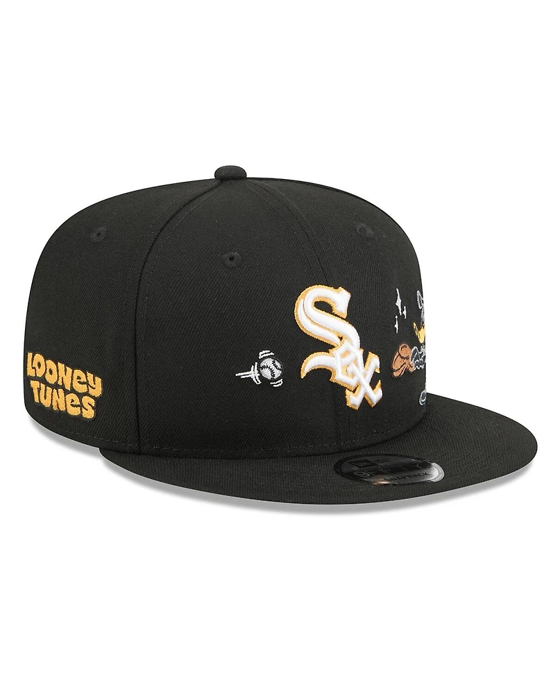 New Era Men's Black Chicago White Sox Looney Tunes Daffy Duck 9FIFTY Snapback Hat