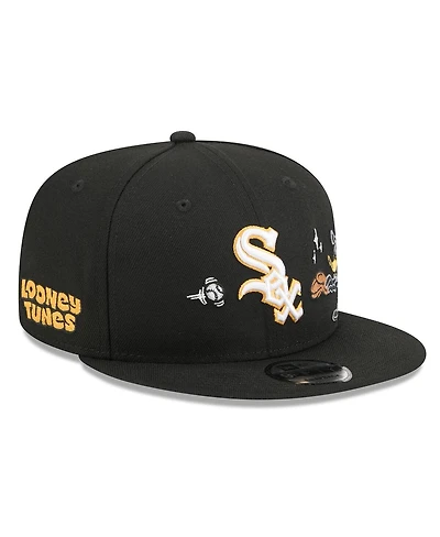 New Era Men's Black Chicago White Sox Looney Tunes Daffy Duck 9FIFTY Snapback Hat